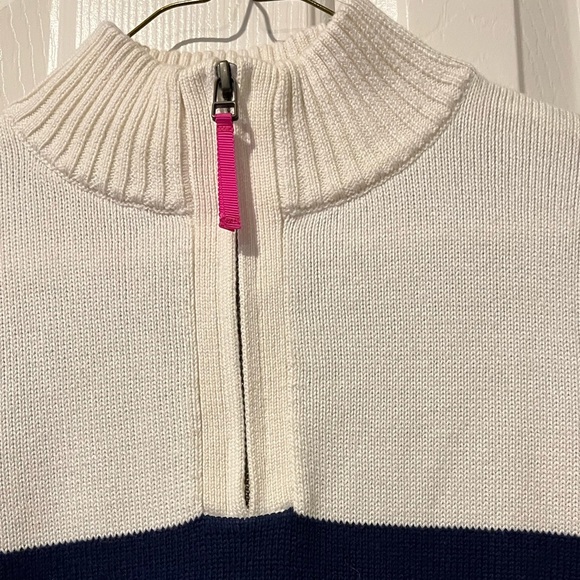 J Crew size S color block quarter-zip sweater - Picture 3 of 10